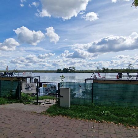 Hausboote Unteres Odertal Hausboot Kranich Hotell Schwedt Eksteriør bilde